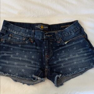 Lucky Brand Women's Blue Denim Star Shorts